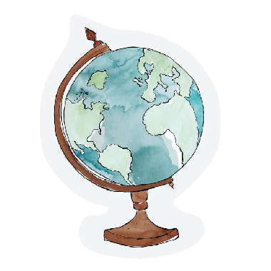Cut-out card - Globe