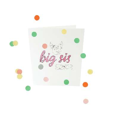 Confetti card baby - Big sis