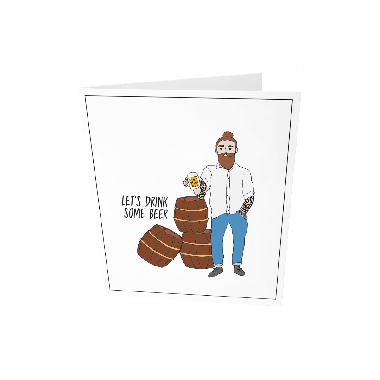 Greeting card - Let's drink some beer